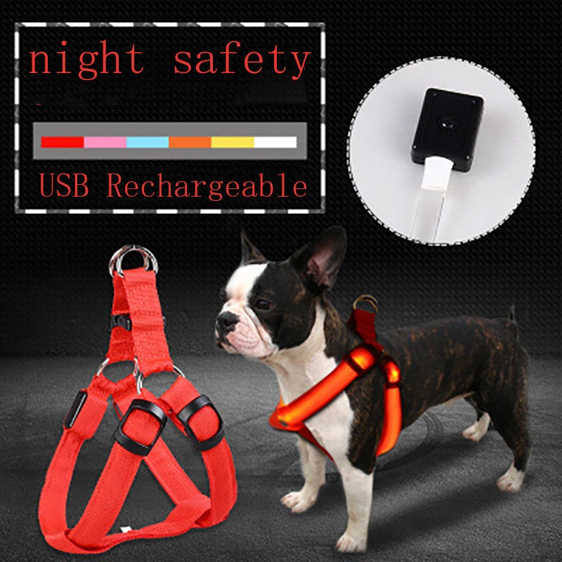 Rechargeable LED Florescent Dog Harness